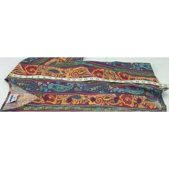 Colorful Landau Scrub Top Button Down Front with Pockets - Picture 5 of 6